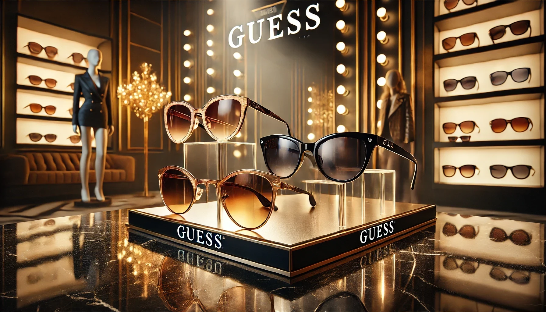 Guess solbriller og briller